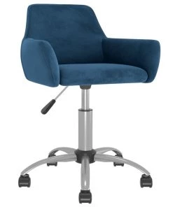 VidaXL Bürostuhl Drehbar Blau Samt