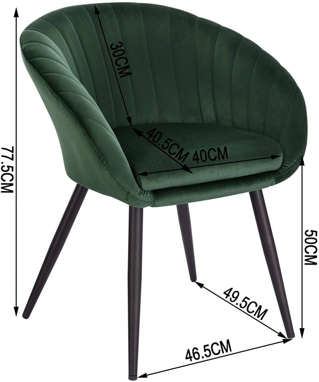 Woltu Esszimmerstuhl Patrick - Grün 9 Woltu Esszimmerstuhl Patrick - Grün – Bild 9