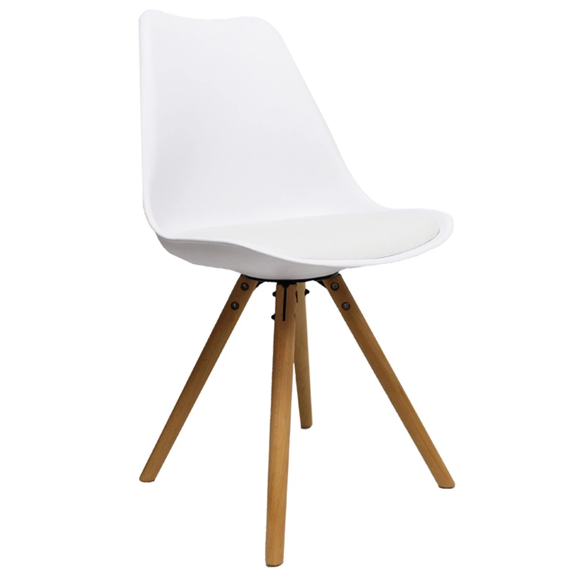 Dimehouse Harrow Schalenstuhl Kunstleder - Weiß 1 Dimehouse Harrow Schalenstuhl Kunstleder - Weiß