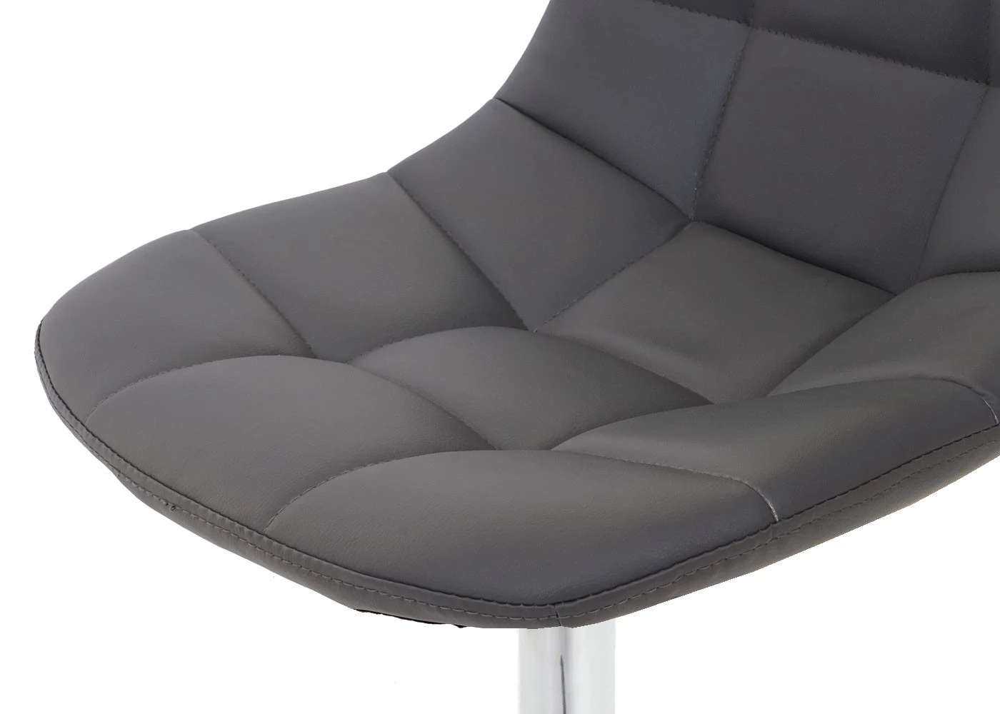 Esszimmerstuhl HWC-A60 - Grau - Kunstleder - Metall 4 Esszimmerstuhl HWC-A60 - Grau - Kunstleder - Metall – Bild 4