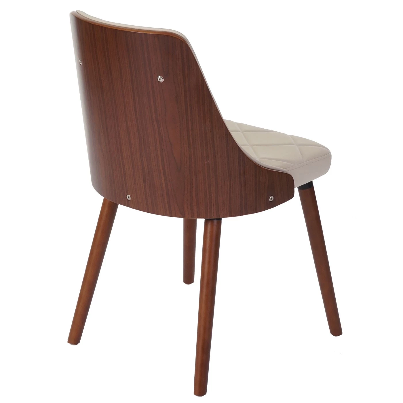 Esszimmerstuhl HWC-A75 (6er Set) - Walnuss Dekor - Beige - Kunstleder 5 Esszimmerstuhl HWC-A75 (6er Set) - Walnuss Dekor - Beige - Kunstleder – Bild 5