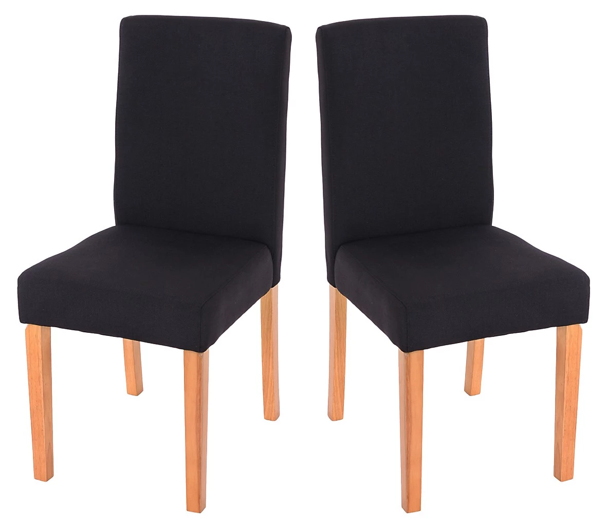 HWC Esszimmerstuhl Littau 4er-Set - Schwarz - Braun - Textil 2 HWC Esszimmerstuhl Littau 4er-Set - Schwarz - Braun - Textil – Bild 2