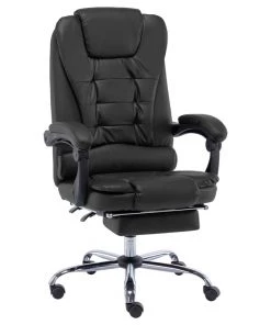 VidaXL Bürostuhl Kunstleder - Schwarz