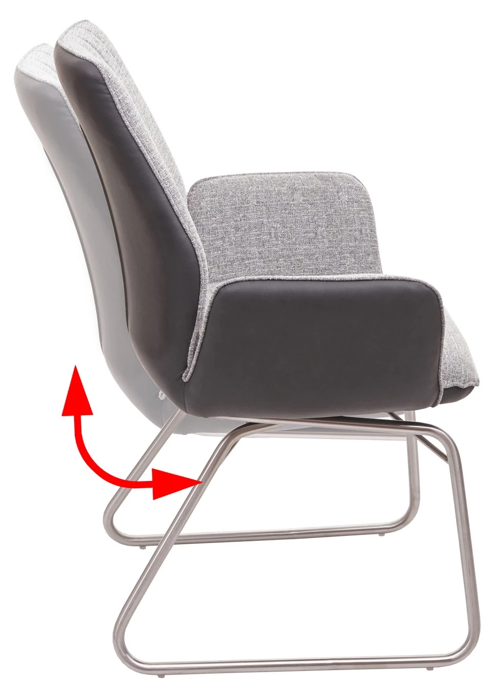 Esszimmerstuhl HWC-G73 - Grau 4 Esszimmerstuhl HWC-G73 - Grau – Bild 4