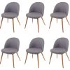 Esszimmerstuhl HWC-D53 (6er-Set) - Grau