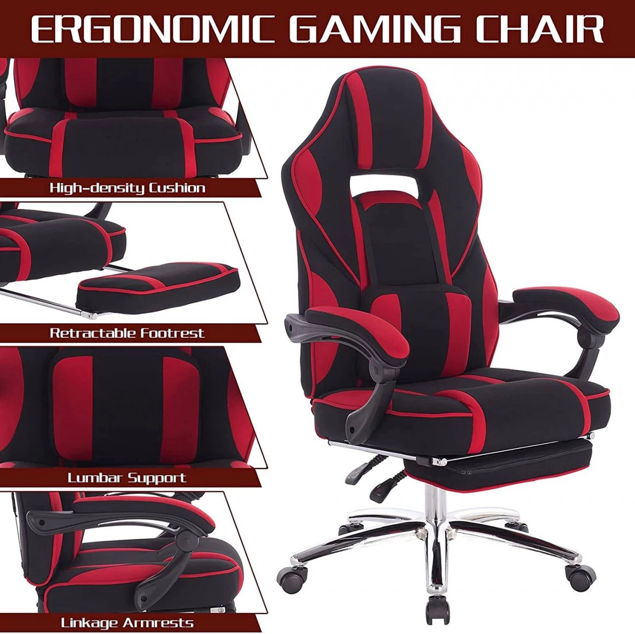 Woltu Gaming Stuhl Felix - Rot 6 Woltu Gaming Stuhl Felix - Rot – Bild 6