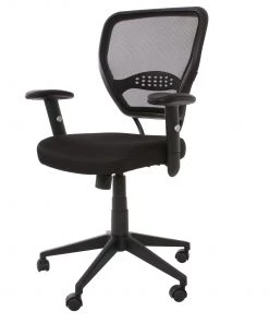 HWC Profi-Bürostuhl Seattle Stoff/Textil - Schwarz