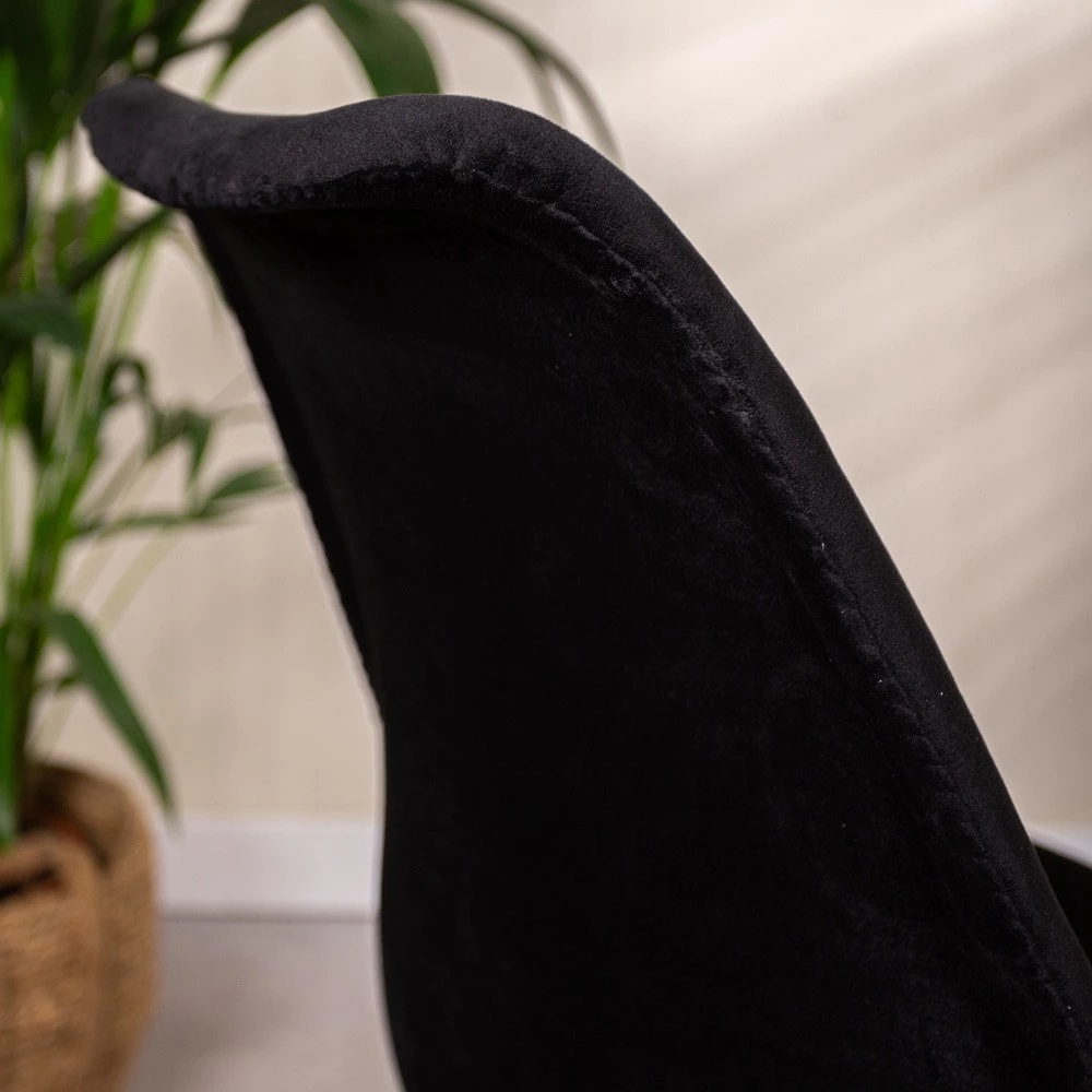 Dimehouse Jace Esszimmerstuhl Samt - Schwarz 6 Dimehouse Jace Esszimmerstuhl Samt - Schwarz – Bild 6