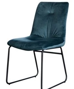 KAWOLA Esszimmerstuhl ZITA Velvet - Petrol