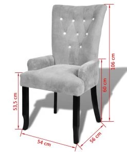 VidaXL Sessel Samt - vidaXL Sessel Silber Samt -Deutschland Stühle Verkaufs-Shop ceafedbba3ee44b28f5db005d3d40dea