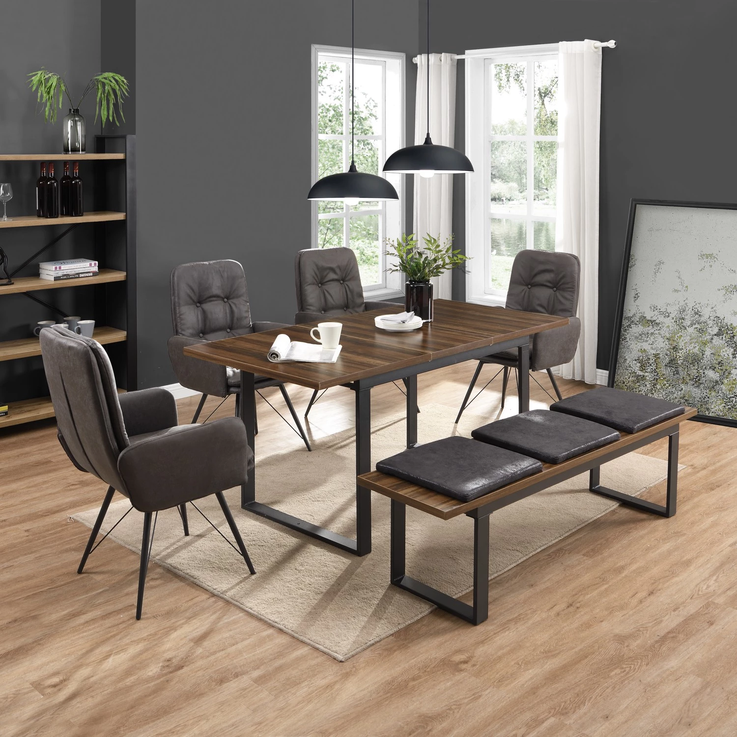 B&D home Armlehnstuhl ANOUK - Grau 2 B&D home Armlehnstuhl ANOUK - Grau – Bild 2