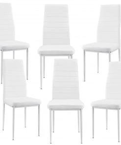 En.casa Esszimmerstuhl Lidköping 6er Set - Weiß