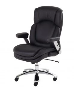 Fredriks Chefsessel Buda XXL - Kunstleder - Schwarz / Silber