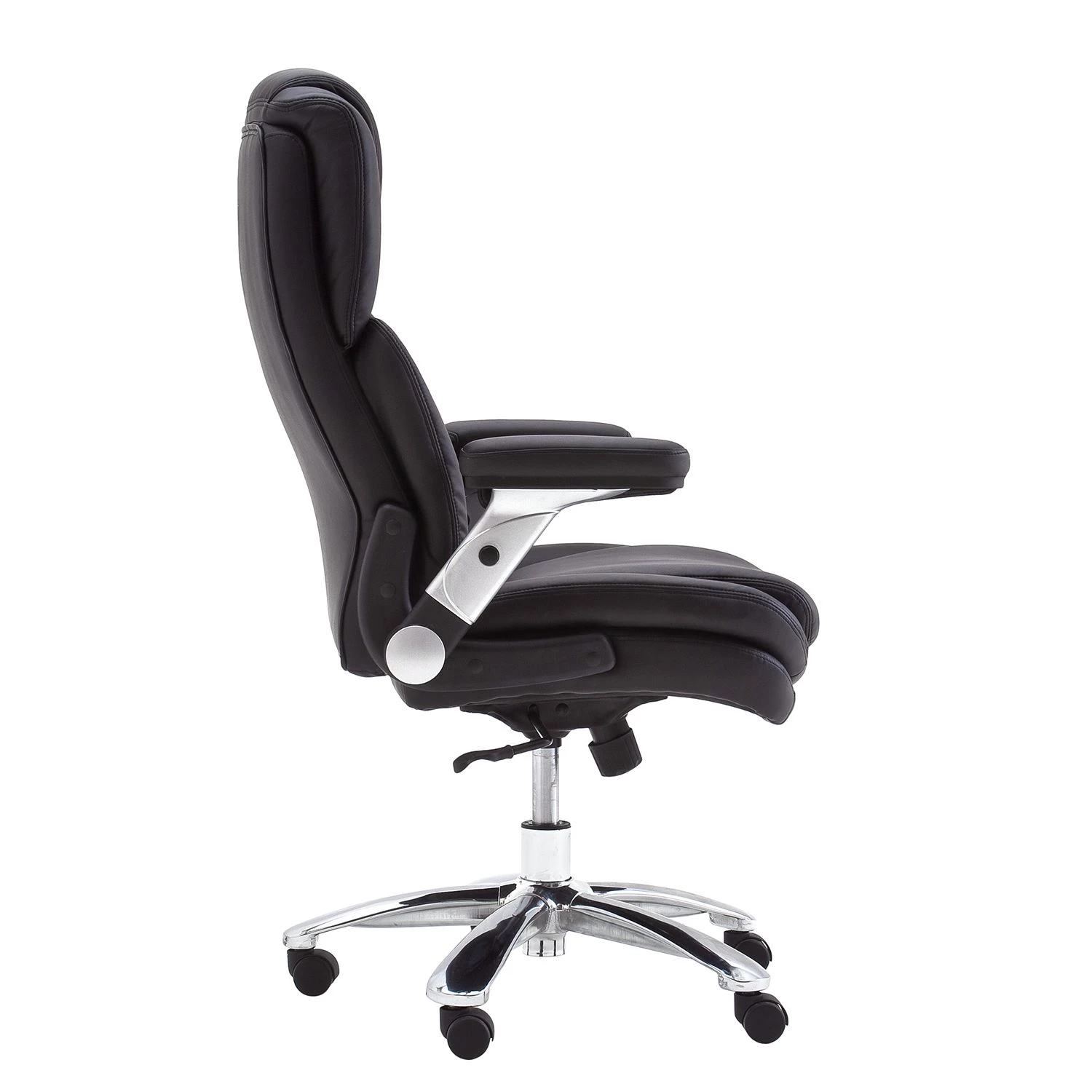 Fredriks Chefsessel Buda XXL - Kunstleder - Schwarz / Silber 5 Fredriks Chefsessel Buda XXL - Kunstleder - Schwarz / Silber – Bild 5