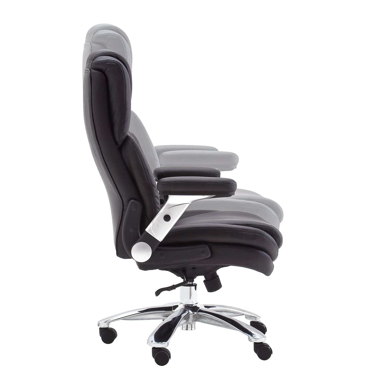 Fredriks Chefsessel Buda XXL - Kunstleder - Schwarz / Silber 6 Fredriks Chefsessel Buda XXL - Kunstleder - Schwarz / Silber – Bild 6