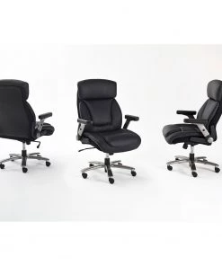 Fredriks Chefsessel Deverre XXL - Kunstleder - Schwarz / Silber -Deutschland Stühle Verkaufs-Shop chefsessel deverre xxl kunstleder schwarz silber 5159100