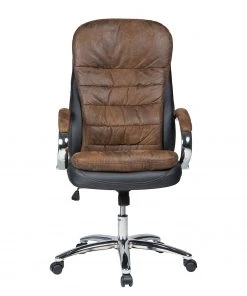 Duo Collection Chefsessel Mads - Kunstleder / Mikrofaser - Vintage Braun / Schwarz -Deutschland Stühle Verkaufs-Shop chefsessel mads kunstleder vintage braun schwarz 3337345