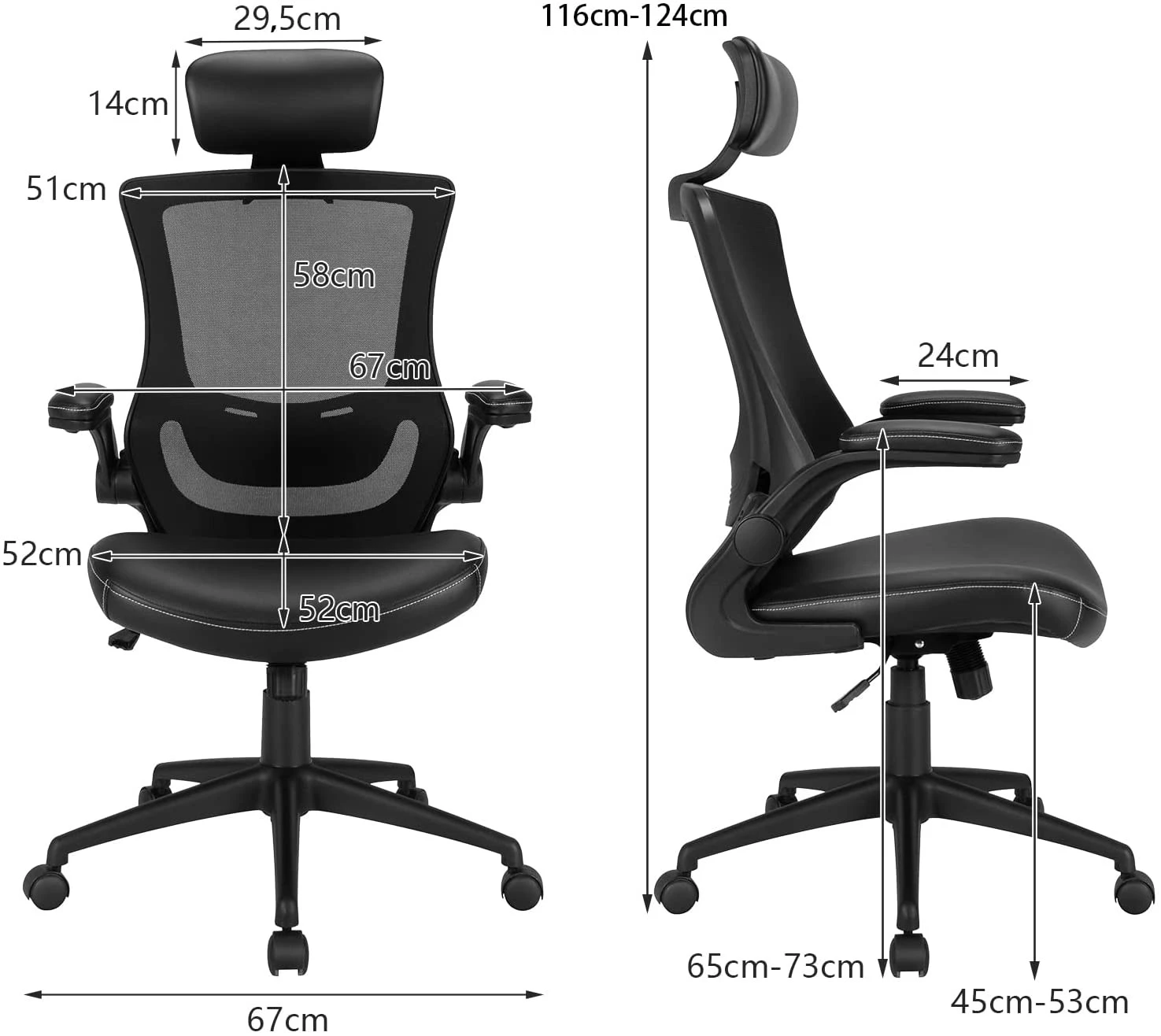 Costway Ergonomischer Bürostuhl 3 Costway Ergonomischer Bürostuhl – Bild 3