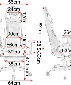 Woltu Gaming Stuhl Nikos - Weiß -Deutschland Stühle Verkaufs-Shop d22d855d5ac8491ba13bc3c862136145