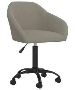 VidaXL Bürostuhl Drehbar Hellgrau Samt