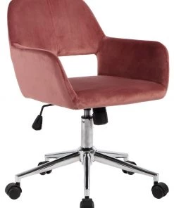 Urban Meuble Bürostuhl ROSS CHROME VELVET - Pink