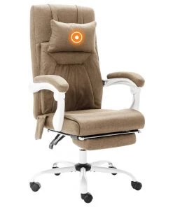 VidaXL Massage-Bürostuhl Taupe Stoff -Deutschland Stühle Verkaufs-Shop d6868687dffd4db5b92734b5cd7a0fb2