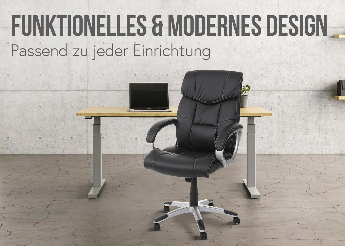 Bürostuhl HWC-A71 - Schwarz 6 Bürostuhl HWC-A71 - Schwarz – Bild 6