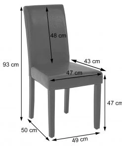 Esszimmerstuhl HWC-J99 (4er-Set) - Grau -Deutschland Stühle Verkaufs-Shop d87328f5742c4466aaa4bc11797e243e