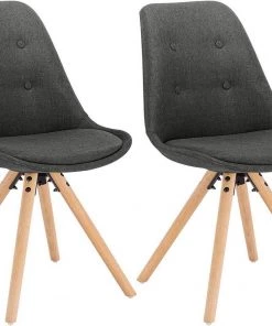 Woltu Esszimmerstuhl Diana (2er Set) - Grau
