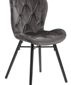 Ebuy24 Bali Esszimmerstuhl grau. - Grau - Textil