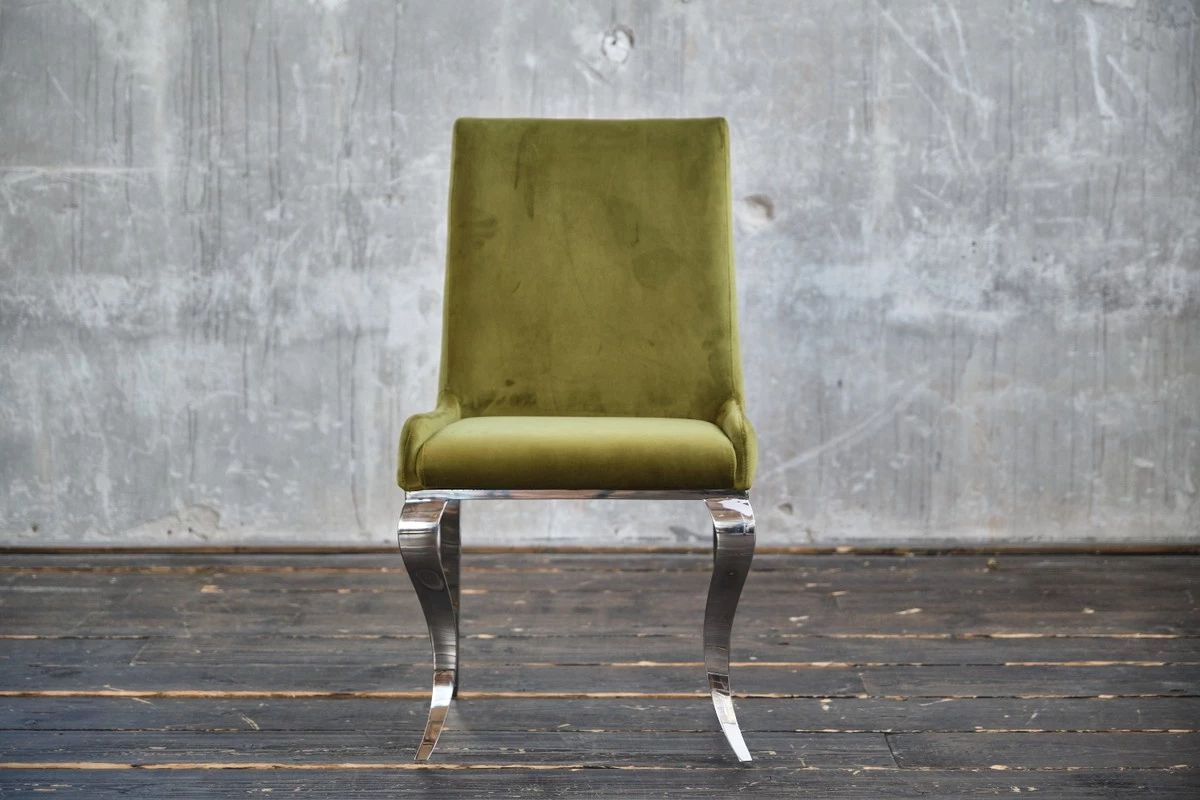 KAWOLA Esszimmerstuhl ALESSIA Velvet - Grün 4 KAWOLA Esszimmerstuhl ALESSIA Velvet - Grün – Bild 4