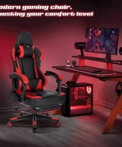 Woltu Gaming Stuhl Kent - Schwarz - Rot -Deutschland Stühle Verkaufs-Shop dbe5bdd6b7544e4cb39e07daca868a95