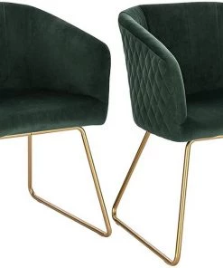 Woltu Esszimmerstuhl Areeya (2er Set) - Grün