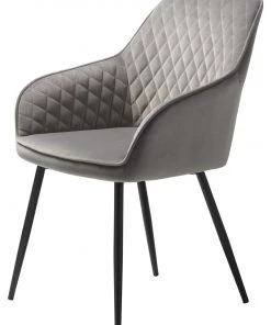 Ebuy24 Miral Esszimmerstuhl - Grau - Textil