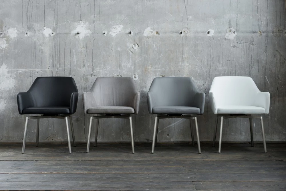 KAWOLA Stuhl Loui Sessel drehbar Kunstleder - Schwarz 3 KAWOLA Stuhl Loui Sessel drehbar Kunstleder - Schwarz – Bild 3