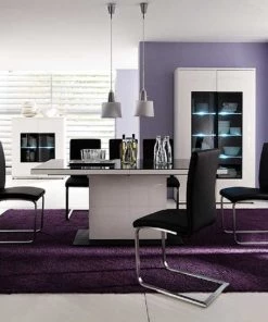 Fredriks Freischwinger Augusta I (2er-Set) - Echtleder Aude: Schwarz - Ohne Armlehnen -Deutschland Stühle Verkaufs-Shop designer schwingstuhl augusta 2er set echtleder schwarz 1351862