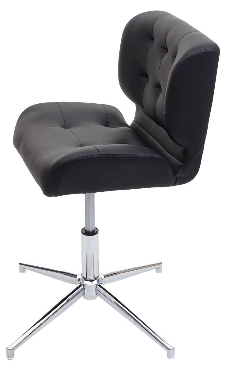 Esszimmerstuhl HWC-H42 (2er Set) - Schwarz - Silber - Kunstleder 2 Esszimmerstuhl HWC-H42 (2er Set) - Schwarz - Silber - Kunstleder – Bild 2