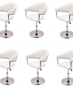 Esszimmerstuhl HWC-L51 (6er Set) - Weiß