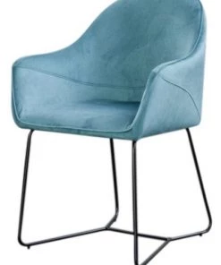 KAWOLA Esszimmerstuhl ZINA - KAWOLA Esszimmerstuhl ZINA Stoff blau