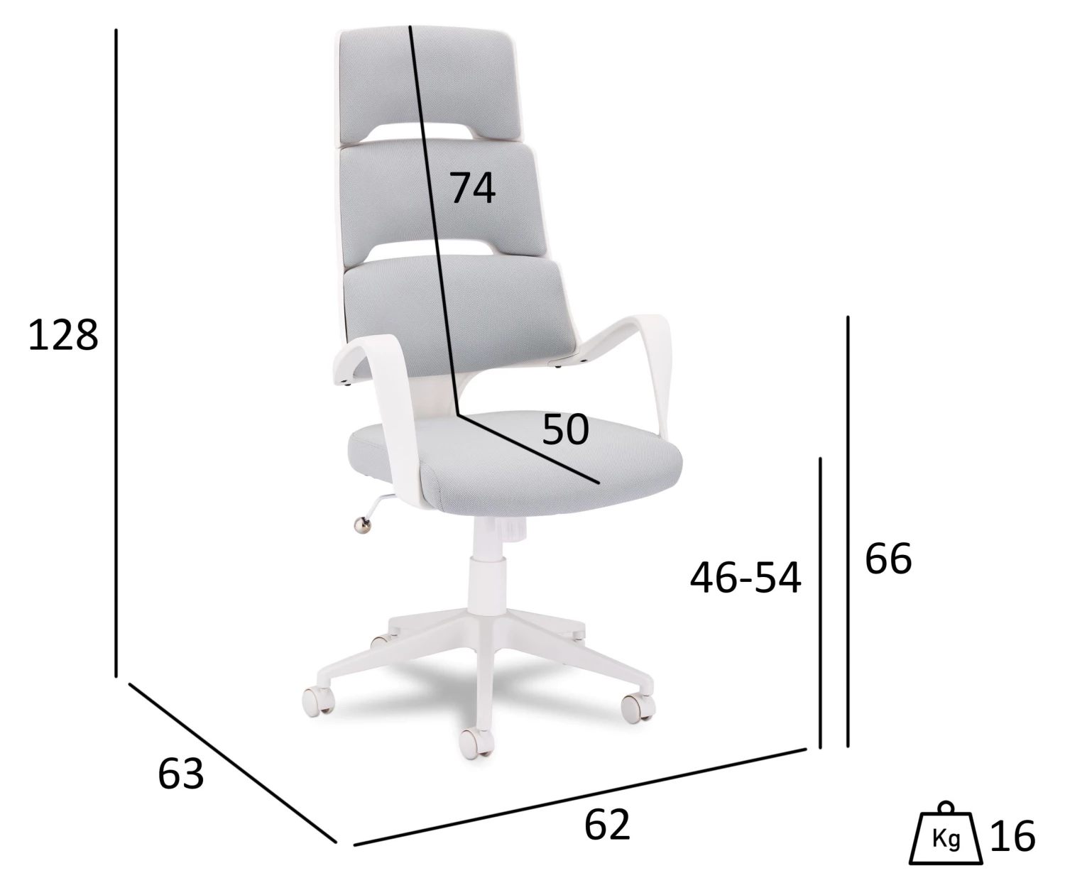 Ebuy24 Doro Bürostuhl weiss. - Glas Weiß 9 Ebuy24 Doro Bürostuhl weiss. - Glas Weiß – Bild 9