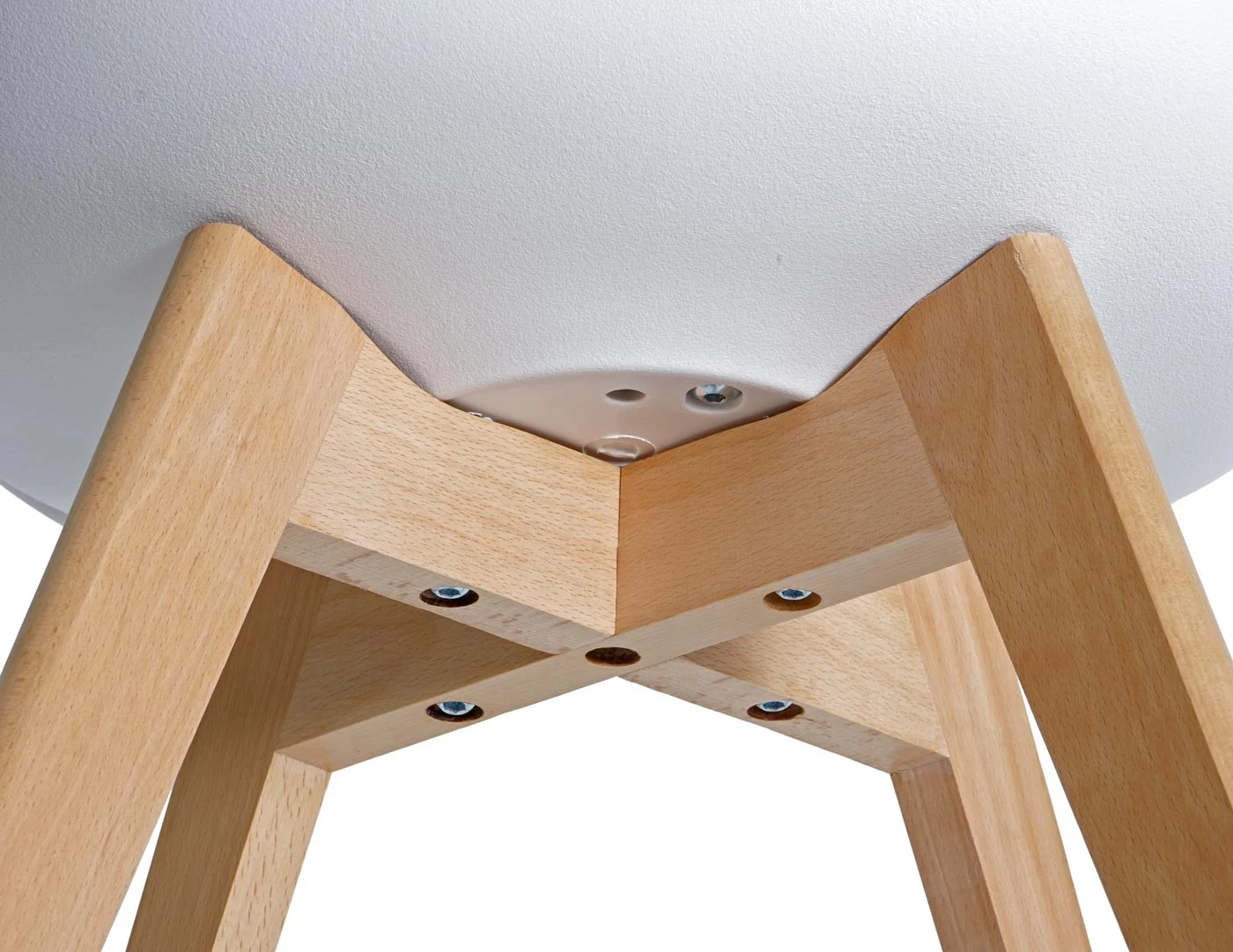 Esszimmerstuhl HWC-E53 (4er Set) - Weiß - Grau - Braun 6 Esszimmerstuhl HWC-E53 (4er Set) - Weiß - Grau - Braun – Bild 6