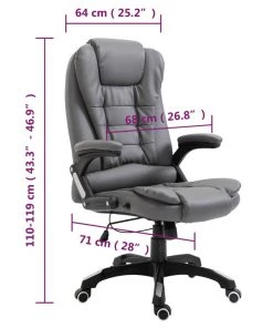 VidaXL Bürostuhl Kunstleder - vidaXL Bürostuhl Anthrazit Kunstleder -Deutschland Stühle Verkaufs-Shop e59b1e5e7a7f4c609e5d669de0bea2a3