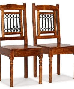 VidaXL Esszimmerstuhl - vidaXL Esszimmerstühle 2 Stk. Massivholz Palisander-Finish Klassisch
