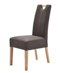 Ars Natura Polsterstuhl Alessia (2er-Set) - Braun / Eiche -Deutschland Stühle Verkaufs-Shop eiche 582822