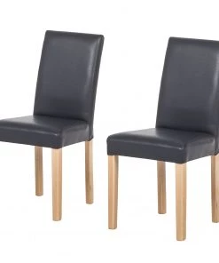 Ars Natura Esszimmerstuhl Flen (2er-Set) - Anthrazit - Buche Hell