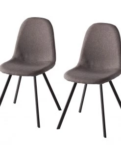 Mooved Polsterstuhl Kallax I (2er-Set) - Webstoff / Metall