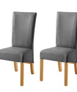 Ars Natura Esszimmerstuhl Karlsborg I (2er-Set) - Grau - Buche Hell