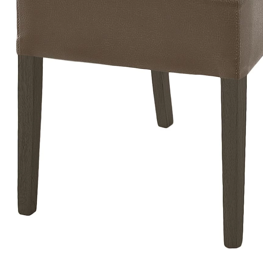 Ars Natura Esszimmerstuhl Lenya (2er-Set) - Kunstleder Cappuccino/Buche Dunkelbraun 3 Ars Natura Esszimmerstuhl Lenya (2er-Set) - Kunstleder Cappuccino/Buche Dunkelbraun – Bild 3