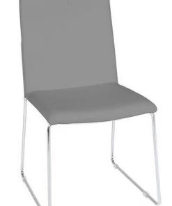 Ebuy24 Kris Esszimmerstuhl - Kris Esszimmerstuhl in PU Kunstleder grau.