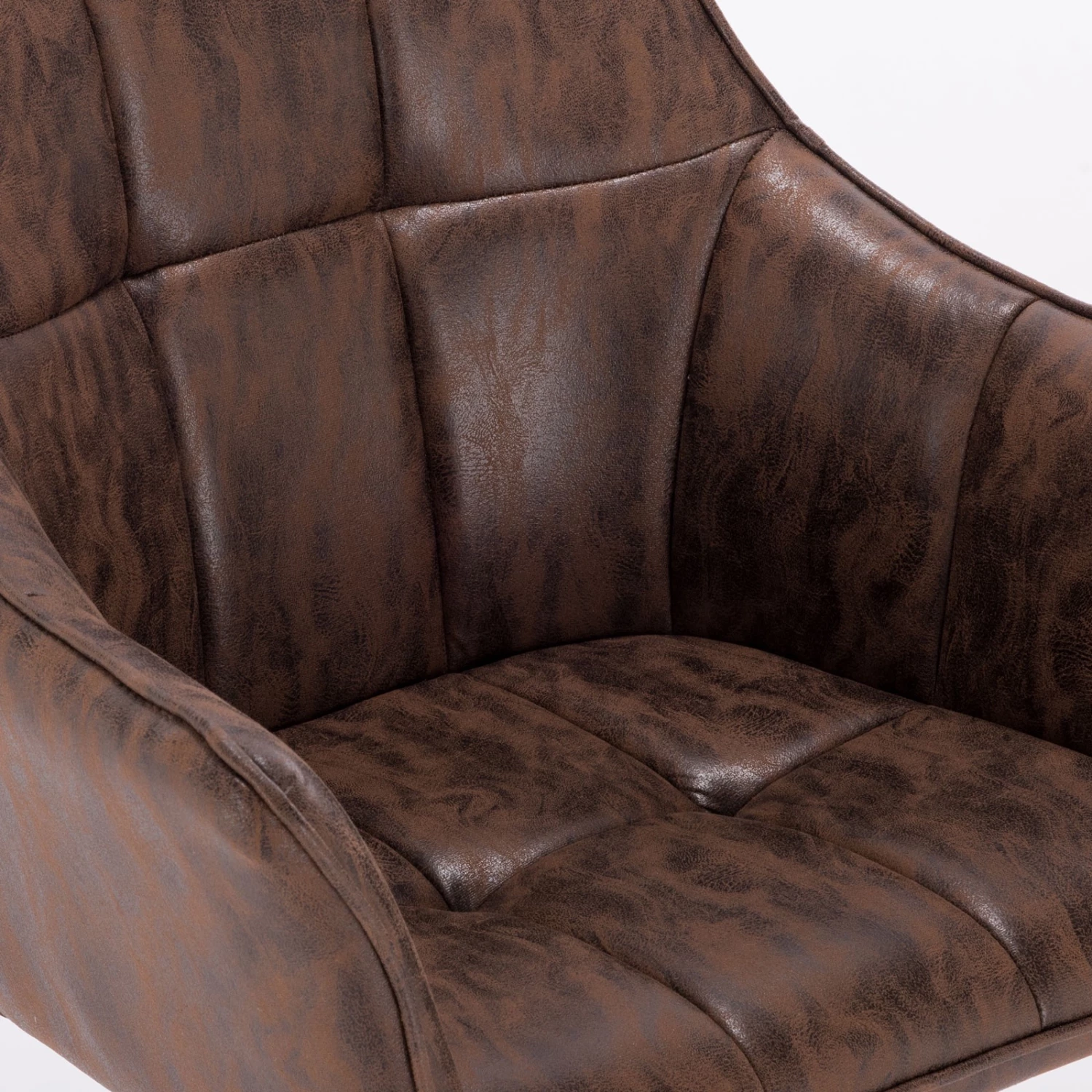 SVITA Drehstuhl Kunstleder Braun 5 SVITA Drehstuhl Kunstleder Braun – Bild 5